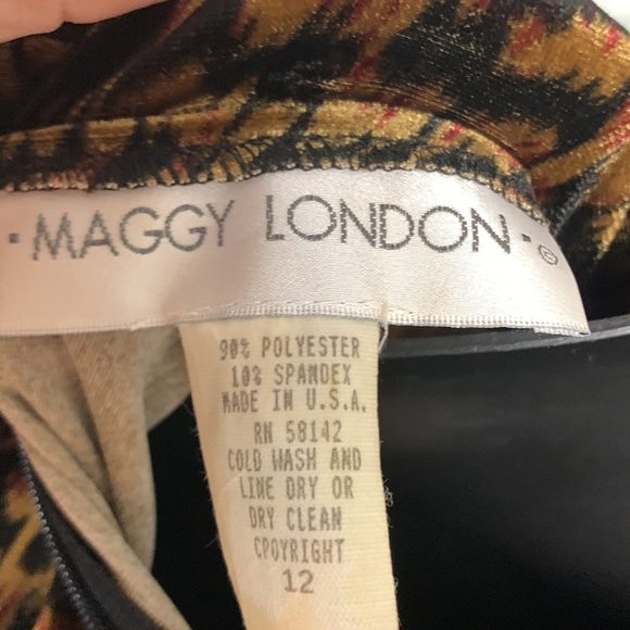 Maggy London brown cheetah dress Size12 - Picture 4 of 4
